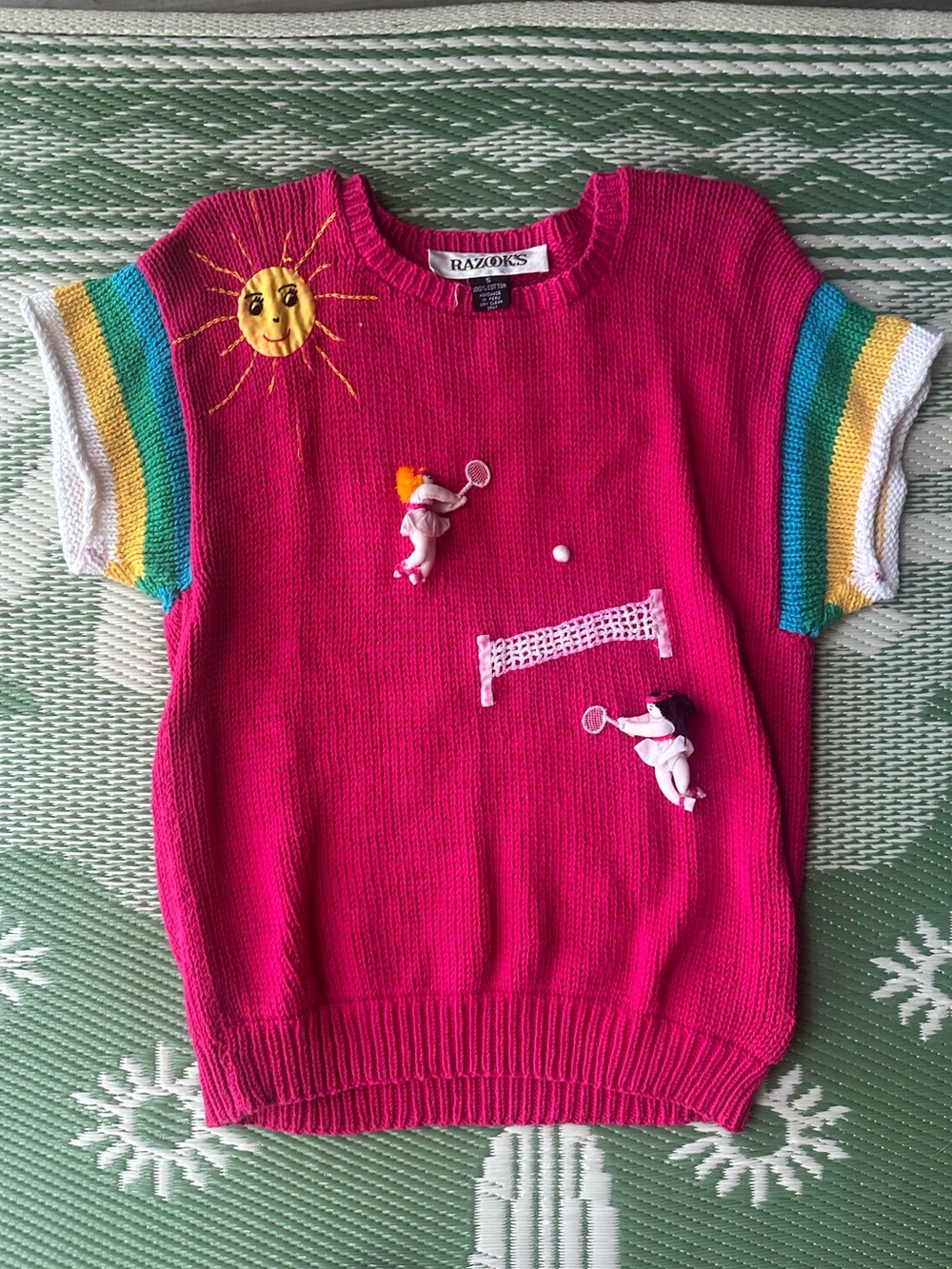 Vintage 90s razooks tennis short sleeve